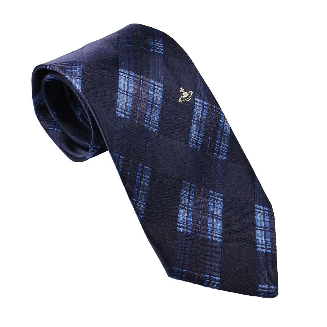 ヴィヴィアンウエストウッド ネクタイ AW2023モデル 81050004-W00ST-K410-NAVY BLUE 約8.5cm シルク100% 人気 高級 ブランド 男性用 メンズ おしゃれ 成人式 就職祝い 父の日 バレンタイン クリスマス