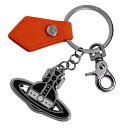 Vivienne Westwood キーリング SAFFIANO BLACK AND WHITE 53030002-L001N F401 ORANGE Vivi...