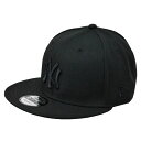 NEW ERA 9FIFTY スナップバックキャップ ニューヨーク ヤンキース BASIC MLB/11591026 ブラック メンズ レディース 男性用 女性...
