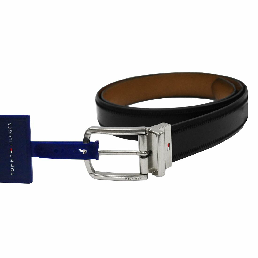 TOMMY HILFIGER　リバーシブル　ベルト（サイズ調整可能） 11TL01XZ29　ブラック/ブラウン レザー メンズ 男性用 TOMMY HILFIGER belt 人気 ブランド [贈り物 就職祝い 昇進祝い バレンタイン 父の日 敬老の日 クリスマス]