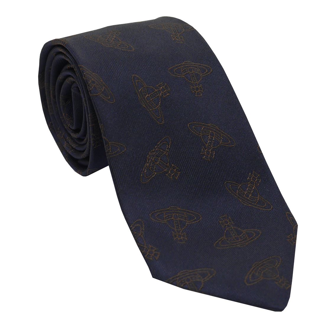 ヴィヴィアンウエストウッド ネクタイ スリムタイプ 2024AW 81050001-W0106-K411-DARKBLUE プレゼント 贈り物 包装 御祝 お祝い クリスマス Xmas