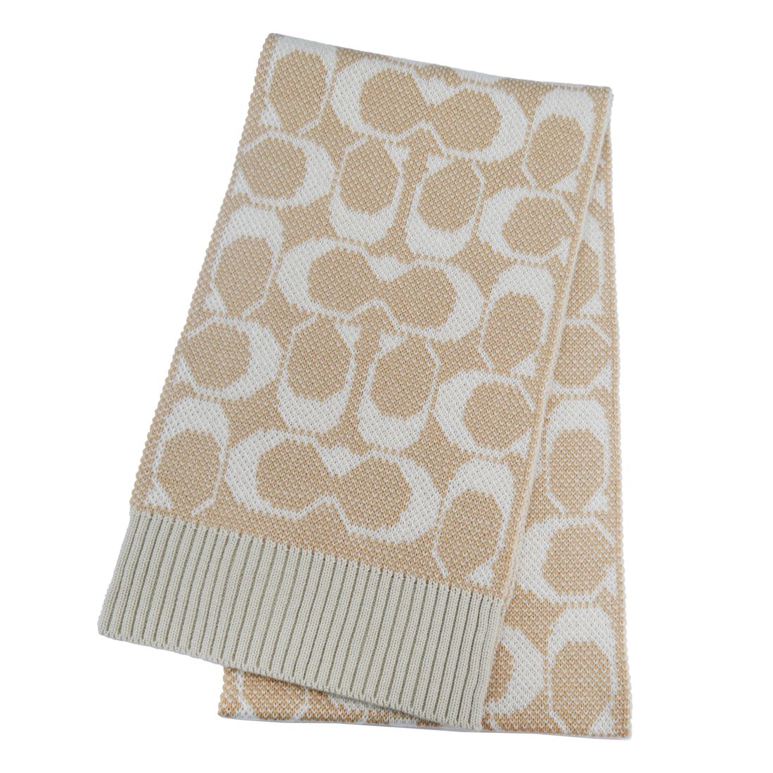 COACH　マフラー　JUMBO SIGNATURE C KNIT SCARF　CO100441-262　CAMEL　レディース メンズ 女性用 男..