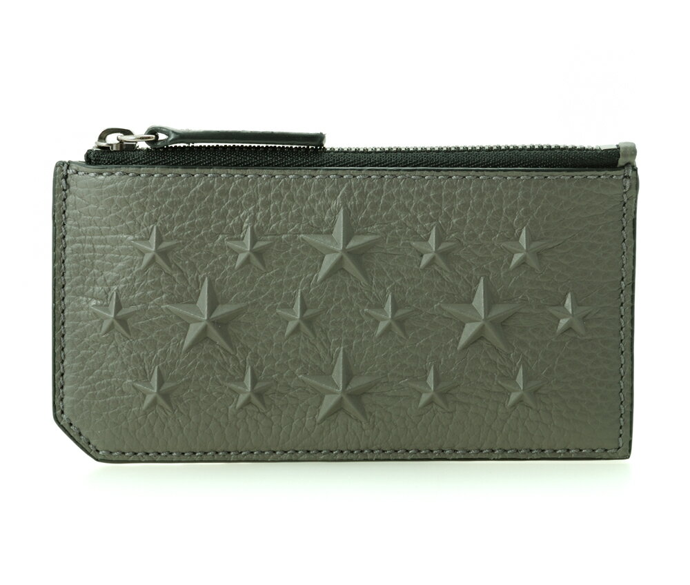 ジミーチュウ フラグメントケース 028CASEY OEMG GRAYISH EMBOSSED STARS LEATHER B DARK GREY グレー ブラック スター 星 コインケース カードケース JIMMY CHOO レディース 女性用