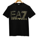 EA7 EMPORIO ARMANI エンポリオアルマーニ 半袖Tシャツ 3LPT20/PJFFZ 0208 BLACK/GOLD LOGO スポーツライン エアセッテ メンズ 男性用 高級 人気 ブランド おしゃれ おすすめ シンプル