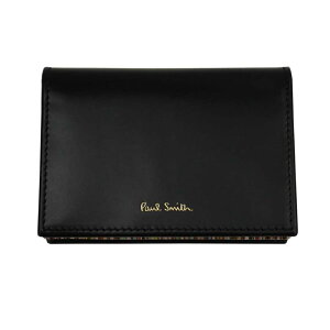 あす楽対応 Paul Smith ポールスミス カードケース M1A-4776-AMULTI ブラック マルチカラー ストライプ 名刺入れ メンズ 男性用 [プレゼント 贈り物 包装 御祝 お祝い 父の日 クリスマス Xmas ]