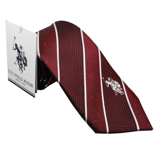 U.S. POLO ASSN.(ユーエス ポロ アッスン) ネクタイ(先幅:約8cm) 2021AW USPA-71 WINE/WHITE 143344 ワインレッド/ホワイト ストライプ U.S. POLO ASSN.(ユーエス ポロ アッスン) ネクタイ(先幅:約8cm) 2021AW USPA-71 WINE/WHITE 143344 ワインレッド/ホワイト ストライプ