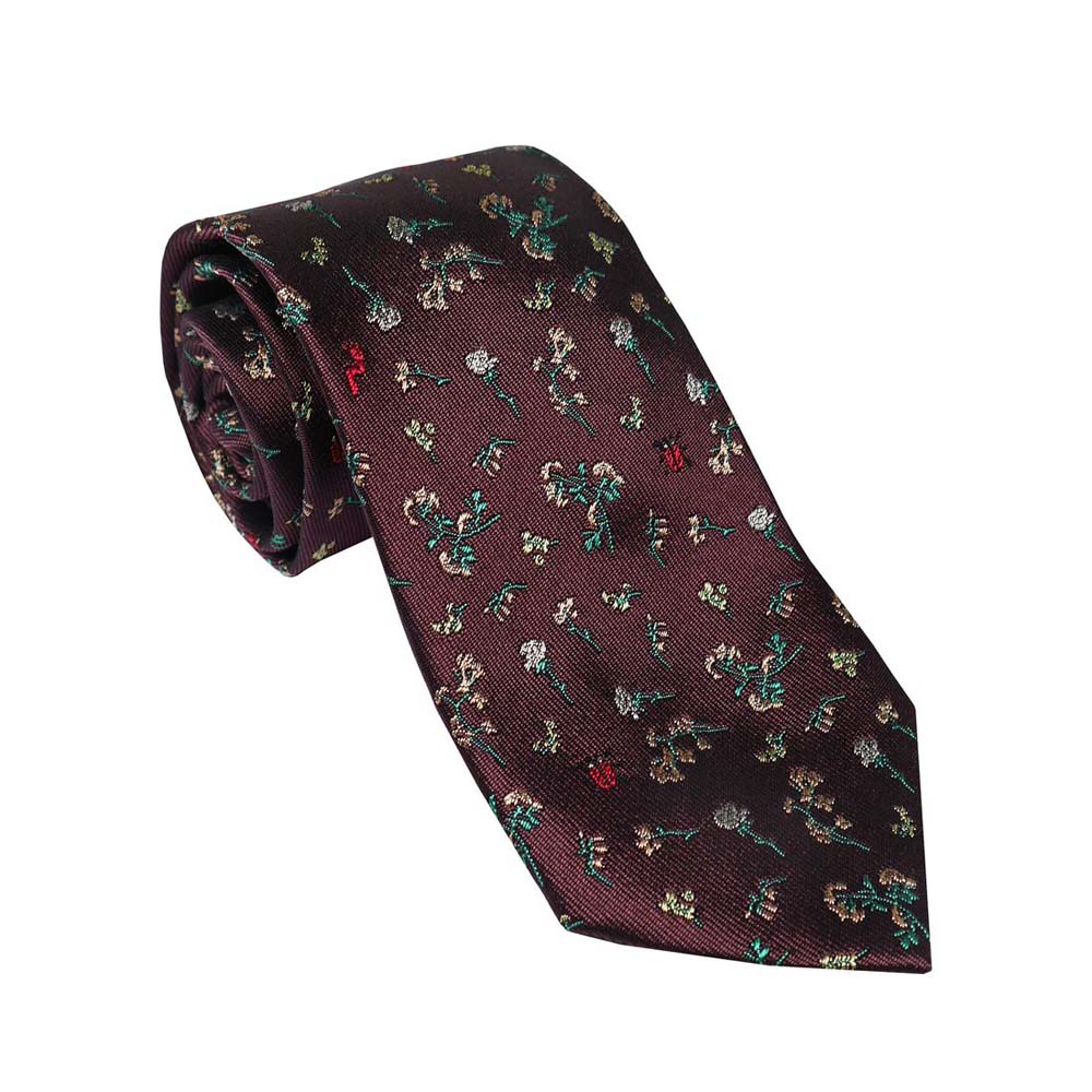 PAUL SMITH ポールスミス ネクタイ FW22 M1A-0TIE-J41192-28 BURGANDY/BORDE ワインレッド系 てんとう虫 バラ ポール・スミス 人気 高級 ブランド 男性用 メンズ おしゃれ 成人式 就職祝い 父の日 バレンタイン クリスマス