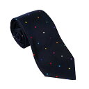 PAUL SMITH ポールスミス ネクタイ FW22 M1A-0TIE-J41198-47 NAVY ネイビーブルー系 マルチカラードット ポール・スミス 人気 高級 ブランド 男性用 メンズ おしゃれ 成人式 就職祝い 父の日 バレンタイン クリスマス