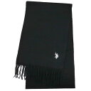 U.S. POLO ASSN.(ユーエス ポロ アッスン) マフラー USPA-2009 143590 BLACK ブラック 無地 プレゼント ギフト 就職祝い...