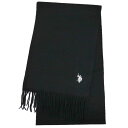 U.S. POLO ASSN.（ユーエス ポロ アッスン） マフラー USPA-2009 143590 BLACK ブラック 無地 プレゼント ギフト 就職祝い 入学祝い 卒業記念 新生活 昇進祝い 入学式 卒業式 成人式 お祝い バレンタイン クリスマス