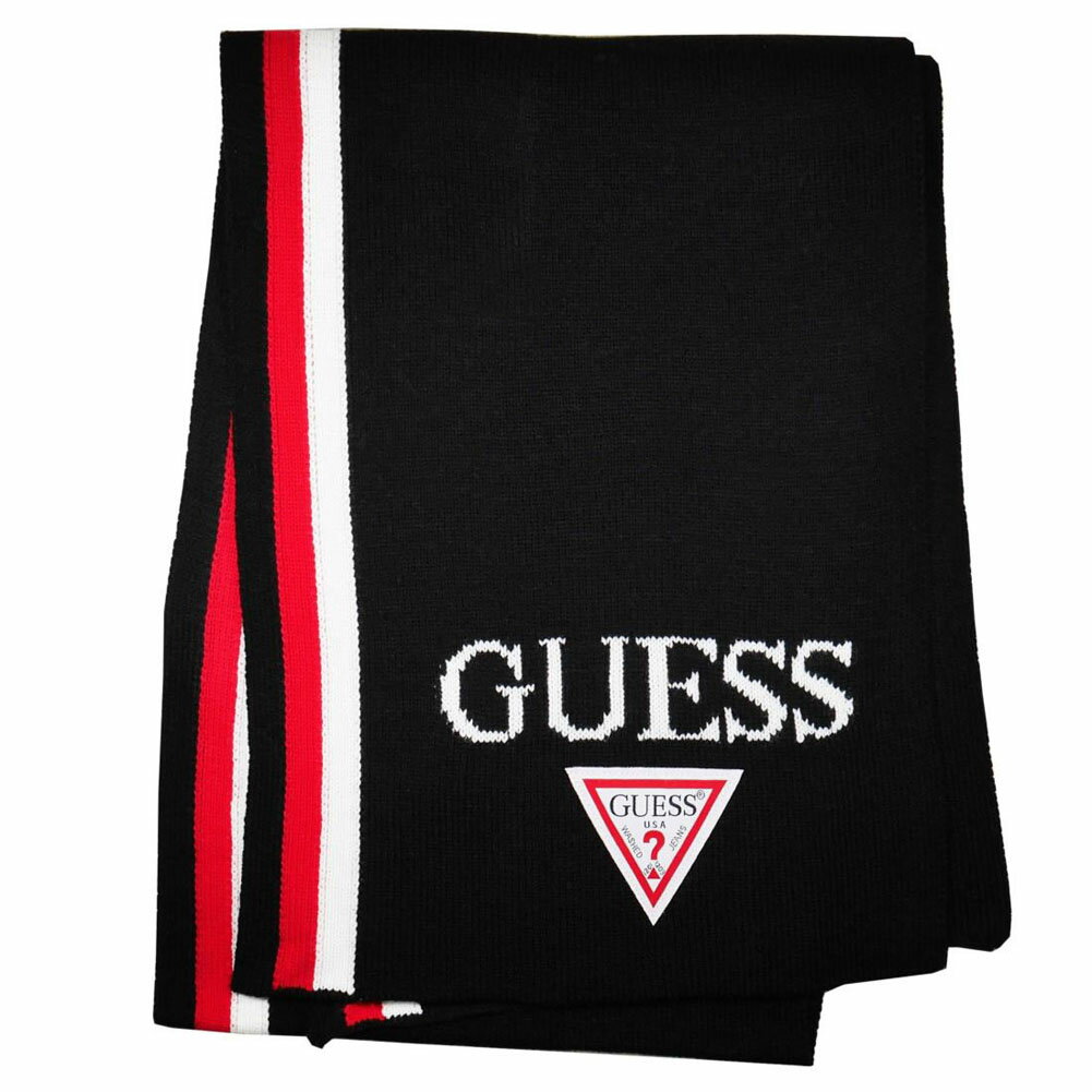 GUESS ゲス マフラー AI4A8853DS_RED WHT×RED ブラック レッド メンズ レディース 男性用 女性用 プレゼント ギフト バレンタイン クリスマス Xmas