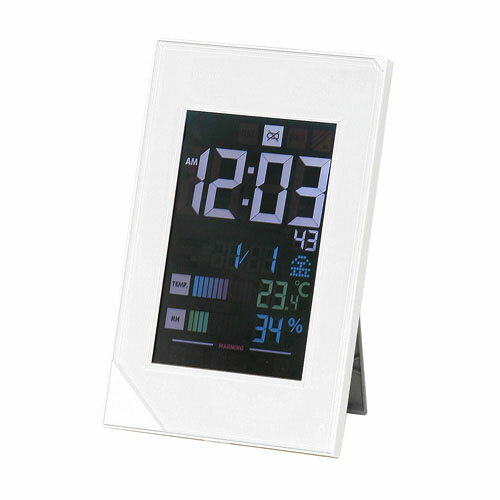リズム時計工業 RHYTHM リズム 電波掛置兼用めざまし時計（温湿度計付） デジタルスタイル114 ...