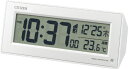 シチズン 電波時計 目覚まし時計 パルデジットピュアR153 ホワイト 8RZ153-003 温度計 ...