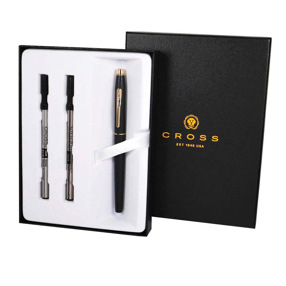 クロス CROSS クラシックセンチュリー AT0085-110 クラシックブラック セレクチップローラーボール(水性) ギフトBOXとリフィール2本セット ブ...