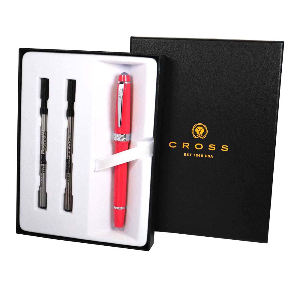 クロス CROSS ベイリー ライト NAT0745-5 コーラル セレクチップローラーボール(水性) ギフトBOXとリフィール2本セット