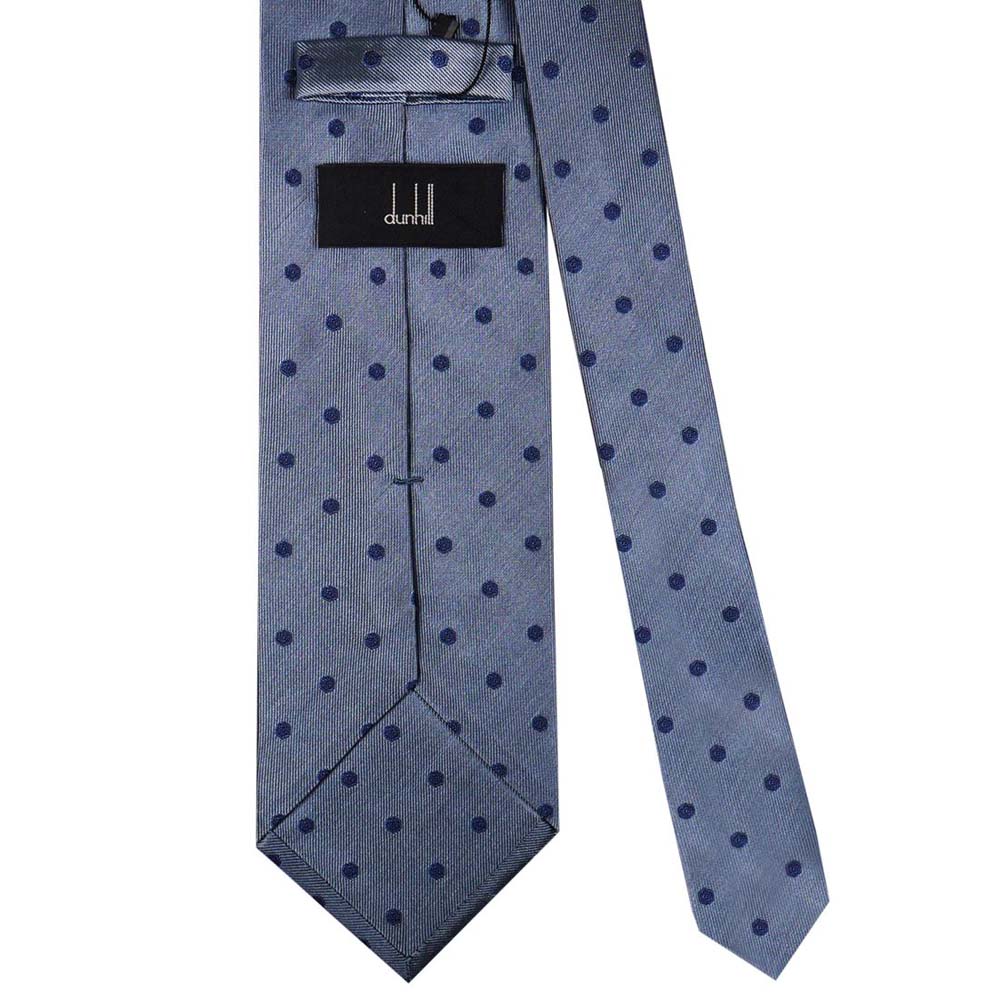 dunhill ダンヒル ネクタイ ライトブルー DU21RPTW1D2441R ドット柄 水玉 約8cm 人気 ブランド おしゃれ おすすめ 贈り物 成人式 就職祝い 入学祝い 卒業祝い 新生活 昇進祝い バレンタイン 父の日 敬老の日 クリスマス