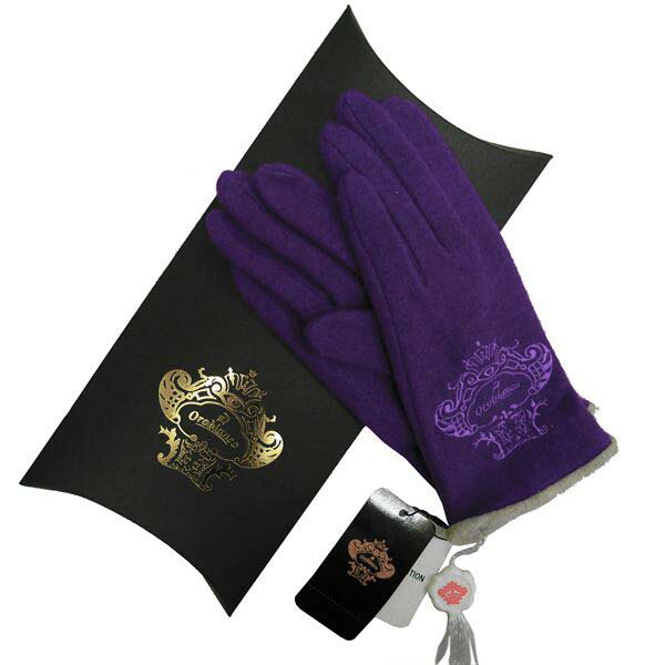 オロビアンコ 手袋 オロビアンコ OROBIANCO レディース手袋 ORL-4152 Jersey glove ウール/アンゴラ他 PURPLE サイズ：21cm～22cm パープル 女性用
