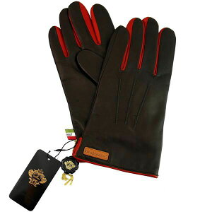 オロビアンコ OROBIANCO メンズ手袋 ORM-1530 Leather glove 羊革(ラム)/ウール D.BROWN/RED サイズ：8.5（24cm） ダークブラウン レッド 茶色 赤 [ギフト プレゼント ラッピング無料 お祝い クリスマス]
