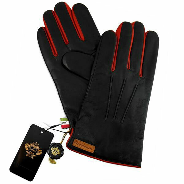 オロビアンコ OROBIANCO メンズ手袋 ORM-1530 Leather glove 羊革(ラム)/ウール NAVY/RED サイズ：8（23cm） ネイビーブルー レッド 紺色 赤 [ギフト プレゼント ラッピング無料 お祝い クリスマス]