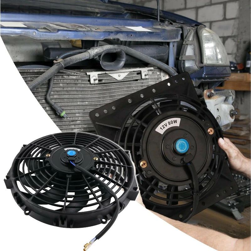 【楽天スーパーSALE】汎用電動ファン レーシングカー オイルシステムファン 7/9/12/16インチ ラジエー..