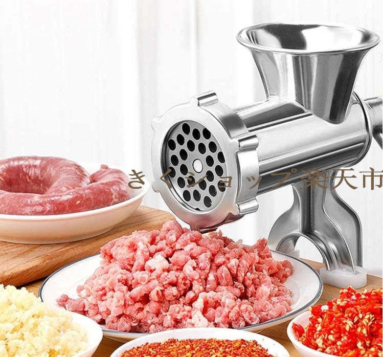 家庭用 多機能 手動式 ミンサー ひき肉器 ソーセージマシン ミートグラインダー ソーセージ作り 唐辛子..