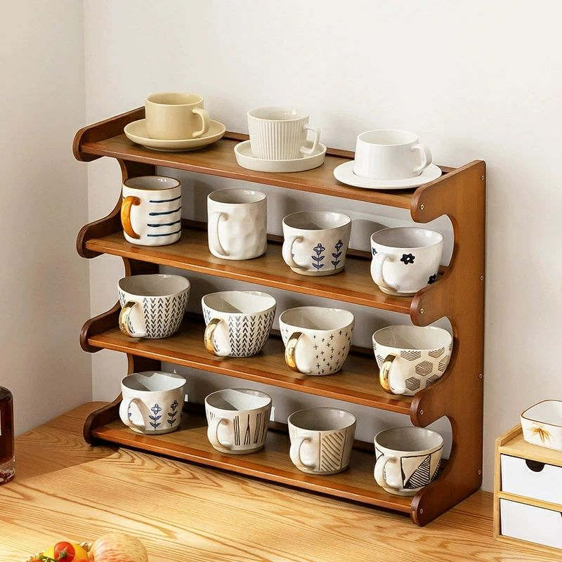 便利収納ラック コップラック 収納棚 キッチン収納 食器収納 ラック 棚 食器棚 おしゃれ 調味料ラック ..
