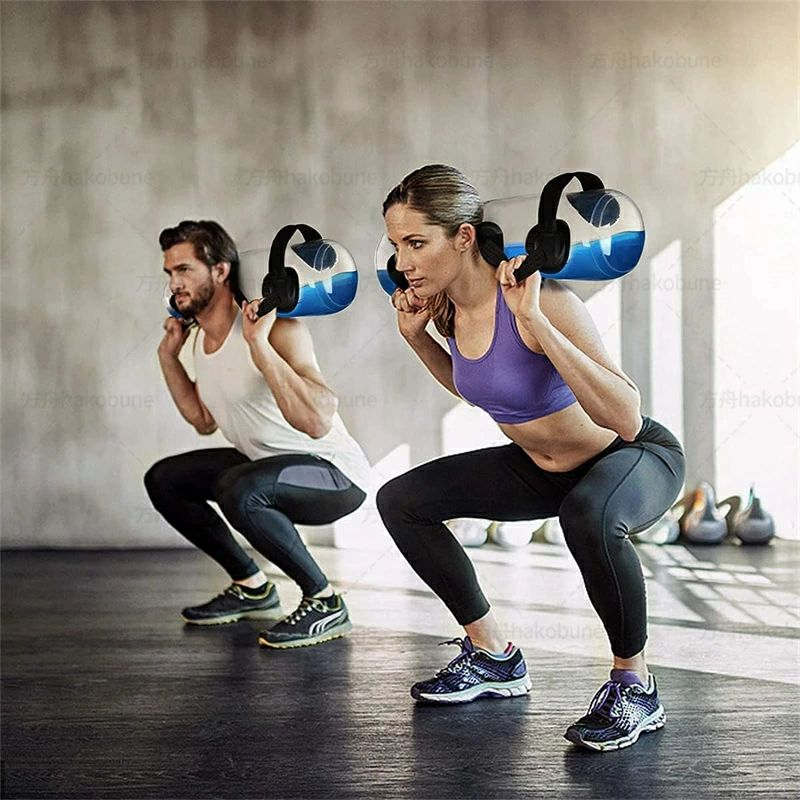 ウォーターバッグ ウォーターバッグ トレーニング 体幹トレーニング 器具 15kg 筋トレ器具 ウォーターダンベル 水 ウォーターバック コアトレーニング バーベル フットポンプ付き 2