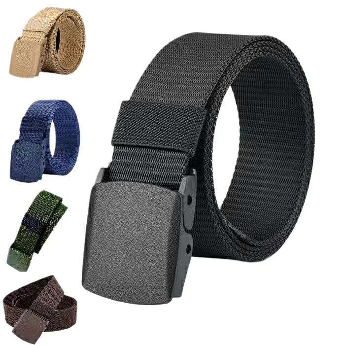 2本セット ナイロンベルト 軽量 フリーサイズ スポーツ 非金属 布ベルト メンズ 伸びる 作業 大きいサ..