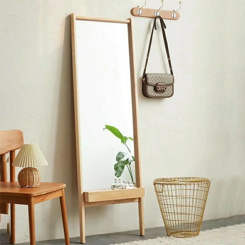 【楽天スーパーSALE】全身鏡 スタンドミラー 姿見 木製フレーム 軽量 立てかけ 壁掛け 玄関 おしゃれ ..