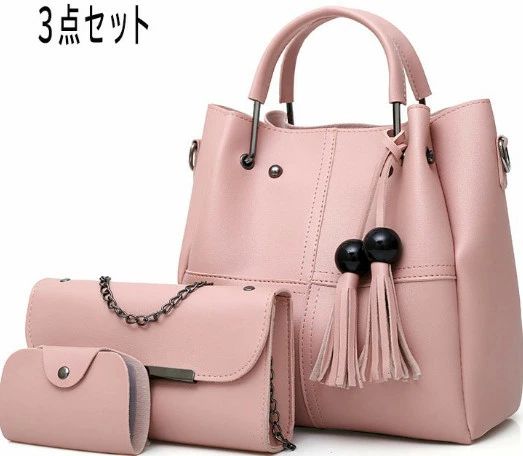 【3点セット】トートバッグ 斜めがけ ハンドバッグ ショルダーバッグ A4対応 エレガンス 大容量 PUレザー ファッション 通勤 ビジネス レディース 母の日 贈り物 バッグ 鞄 女性用 切り替え色 誕生日 プレゼント 肩掛け 韓国 多色 防水 就活