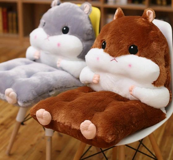 背もたれ付き クッション かわいい アスナー付き 手が入る デスク枕 座布団 動物クッション オフィス ..