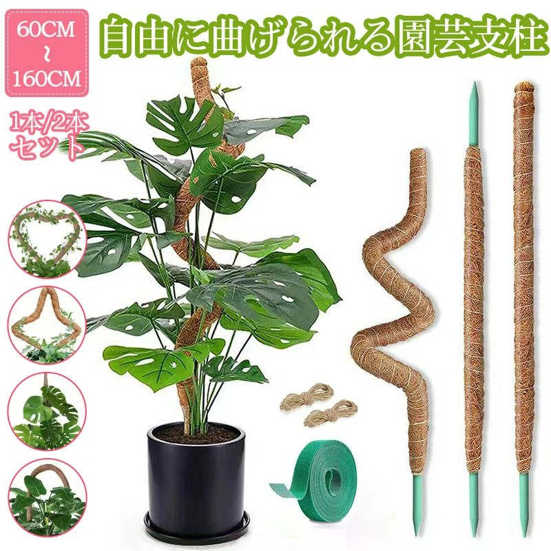 【楽天スーパーSALE】観葉植物 支柱 園芸支柱 曲げられる ココスティック モンステラ支柱 モンステラ ..