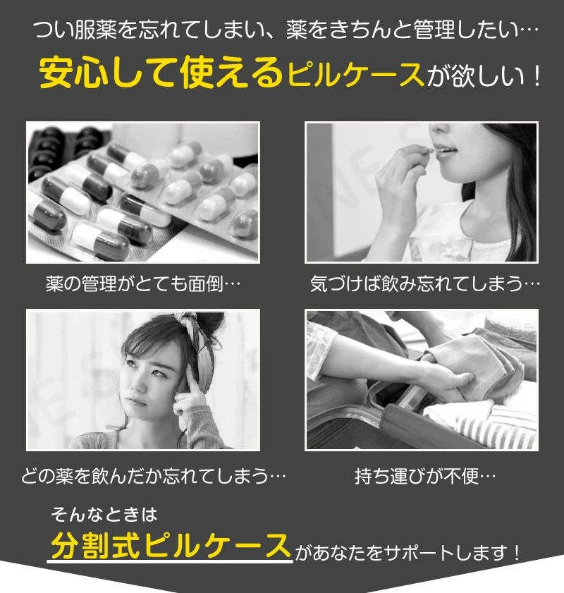 ピルケース 薬 薬ケース 大容量 1週間 朝昼晩 薬入れケース 携帯用 お薬ケース サプリケース 持ち運び サプリメントケース 薬入れ サプリメント 小型 1日3回 錠剤 仕切り コンパクト 大きめ 常備薬 ケース 飲み忘れ防止 持ち運び便利 高齢者 シンプル おしゃれ プレゼント kikushop-10003215 きくショップ楽天市場店 サンプル画像2