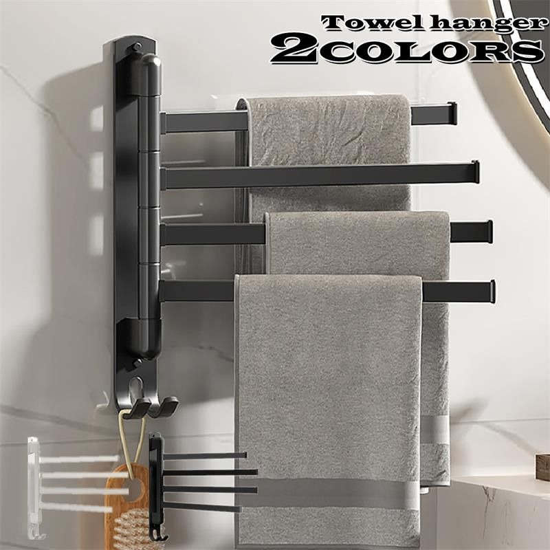 【楽天スーパーSALE】回転式タオル掛け　バスルームシェルフ　室用壁掛けブラケット タオルハンガー タ..
