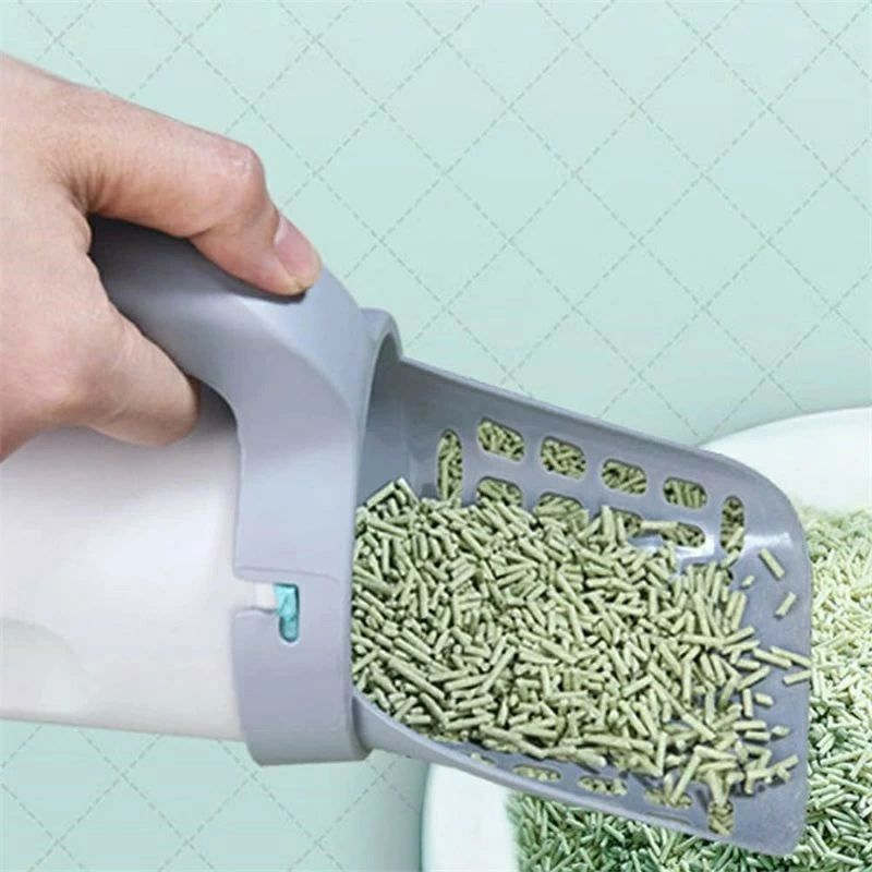 猫 スコップ 猫砂 トイレ ケース付き お手入れ 猫 トイレ用スコップ 砂取り用品 2イン1 コップ ゴミ箱..