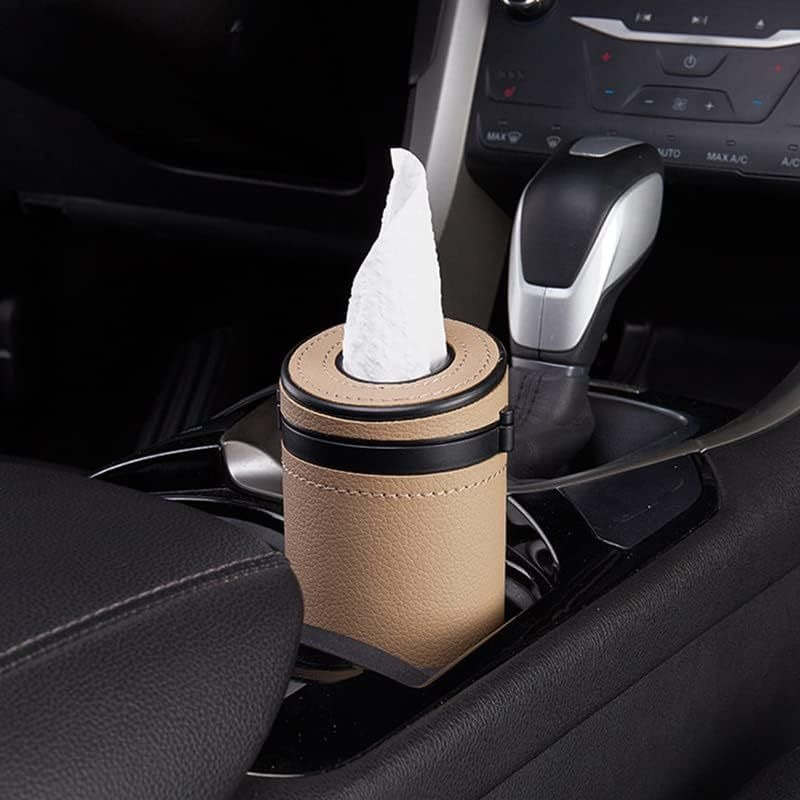 ティッシュケース ボトル型 ティッシュボックス 自動車用 レザー ゴミ箱 円筒形 収納ケース 小物入れ ..