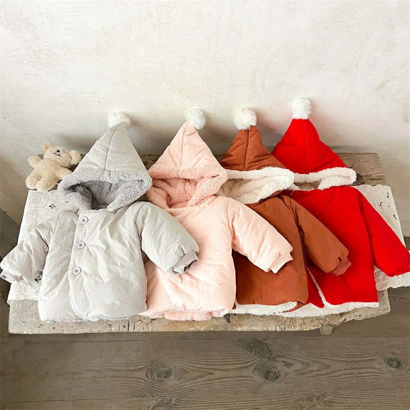 送料無料 ベビー服 中綿 コート キッズ 裏起毛 裏ボア ジャケット アウター 子供服 秋冬 赤ちゃん 新生児 長袖 防寒着 外出 カジュアル フード付き ジュニア 秋冬 プレゼント ギフト 撮影 出産お祝い 百日祝い お宮参り お食い初め ギフト 66 73 80 90 100cm