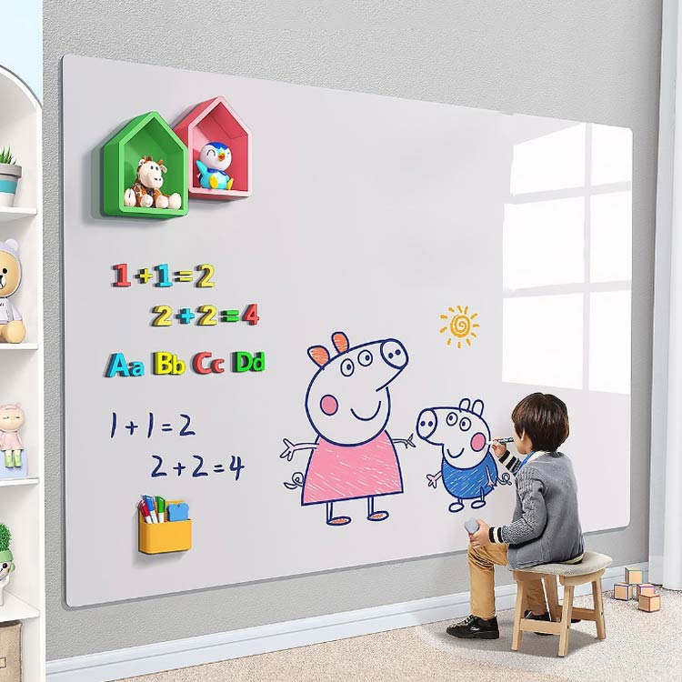 マグネット対応 貼って剥がせる 薄型ボード シール お絵かきボード シート シート 枠なし 壁に貼る お絵かき 自由に裁断 カットできる 壁紙 粘着式 マグネット 落書き 掲示板 DIY ホワイトボード 自由に裁断 掲示板 3
