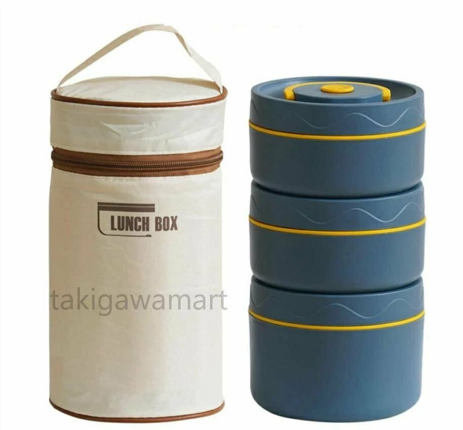 断熱弁当箱セット ランチジャー 大容量 2段/3段 ステンレス 保温ランチジャー フードジャー ポータブルお弁当箱 食器と収納バッグ付き ランチボックス フードコンテナ 3時間の保温 通勤 運動会 通学 キャンプ アウトドア オフィス 3点セット 2