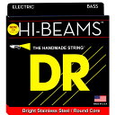 DR StringsHI-BEAMMR5-45 5STRING MEDIUM45-65-85-105-125 ハイビームシリーズは非常にしなやかで明るい低音を奏で、オクターブ奏法の際、弦間で起こる音色のばらつきを抑えたサウンドを奏でます。 また耐久性に優れ、長寿命、フレットへの高い耐摩耗性など多くの特徴を持っています。 DRの歴史で培われた伝統技術でラウンドコア材にステンレス材がハンドワウンドされたシリーズです。 5