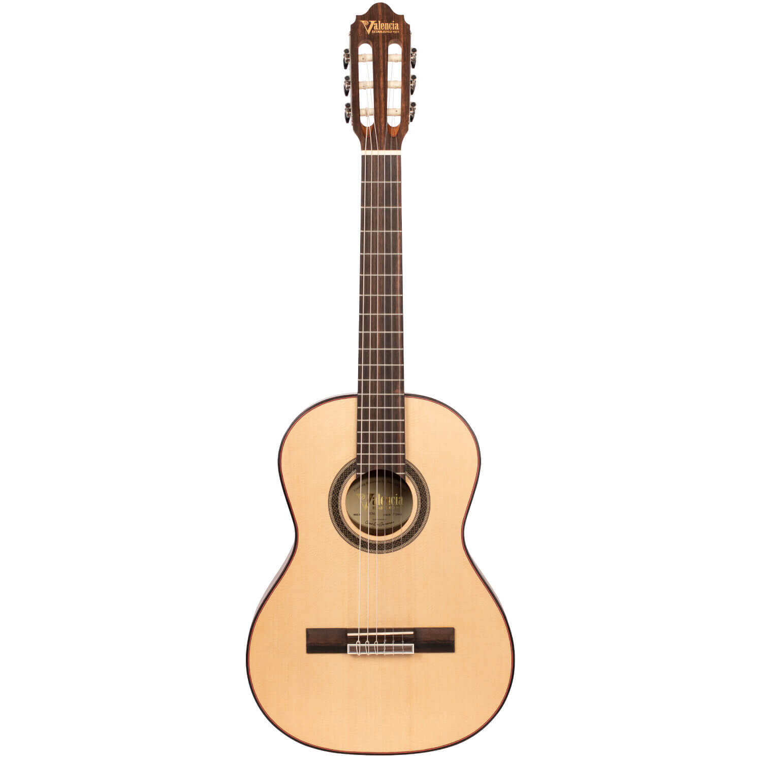 広いダイナミックレンジを持ち他にはない演奏体験を提供する極上のクラシックギターを作るべく開発された本気の逸本(いっぽん)です。 ソリッド・シトカスプルース・トップと革新的なToneFlowブレイシングにより、あなたのプレイングニュアンスを忠実に再現する高い反応性を実現。プレミアムマホガニーバック＆サイドによる、中低域の豊かな響き。プレミアム・マホガニー・ネックとアマラ・エボニー・フィンガーボードが絶妙なプレイアビリティを実現します。また、天然木モザイクロゼッタ、カスタムデコレーションマシンヘッドなど、ルックス、トーン、フィールともに期待以上のナイロンギターに仕上がっています。 トップ: ソリッドシトカスプルース ブレイシング: ToneFlowスパニッシュファン バック&サイド: プレミアムマホガニー(アーチバック) トップバインディング: ローズウッド 4PLY サイドバインディング: ローズウッド 3PLY バックセンターストリップ: ローズウッド 5PLY ネック: プレミアムマホガニー/アマラエボニーストリップ フィンガーボード: アマラエボニー トラスロッド: なし フレット数: 19、 ニッケル(12Fジョイント) ナット: Graph Tech NuBone ブリッジ: アマラエボニー サドル: Graph Tech NuBone XB ロゼッタ: ナチュラルウッドモザイク 糸巻き: Valencia Custom Decorated Diecast; Nickel Plated with Satin Black Buttons スケール: 3/4 = 580mm (22 7/8”) ナット幅: 3/4 = 48mm (1 7/8”) フィニッシュ: サテン 付属品: キャリングバッグ 生産国: インドネシア