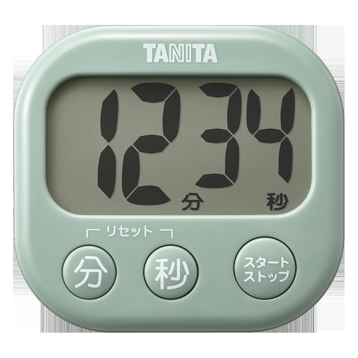 TANITA TD-429 抗菌でか見えタイマー100分計 セージグリーン / 調理器具 製菓器具