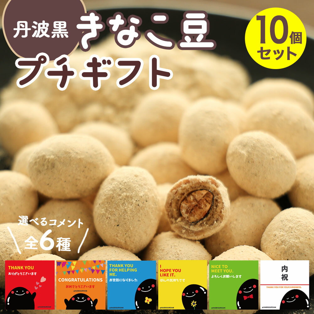 プチギフト 丹波 黒大豆 きなこ10個セット はべ黒庵 KPA-40 引っ越し 挨拶 粗品 丹波篠山くろたん お歳暮 ギフト 退職 ご挨拶 お礼 内祝 結婚 出産 引越し ほんの気持ち 黒豆 黒大豆 篠山 健康 食品 バレンタイン