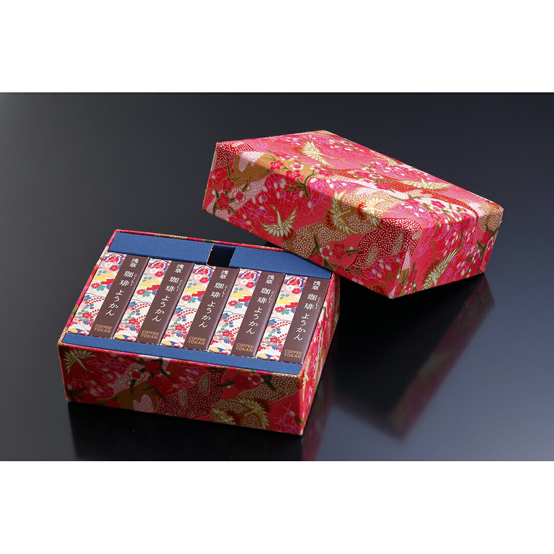 東京 昭和四年創業 「浅草むぎとろ」 珈琲ようかん文庫箱ピンク 193479 産地直送 食品 グルメギフト ギ..