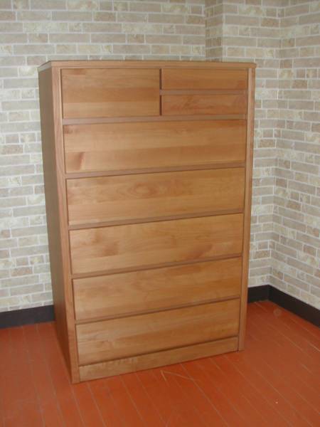 送料無料！チェスト・タンス・収納・アルダー材・自然塗装仕上げ