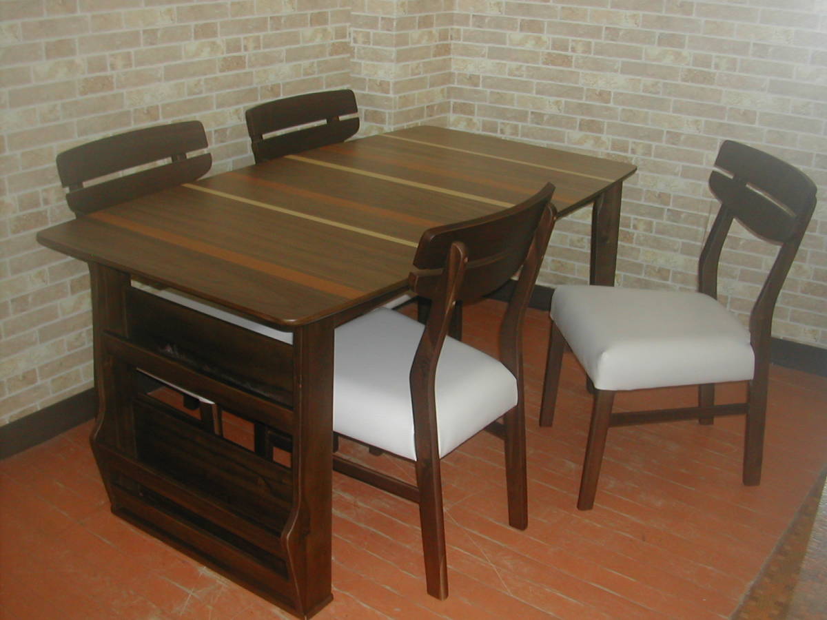 [送料無料！]ダイニング5点・食卓テーブルセット・エッセンス・4人用