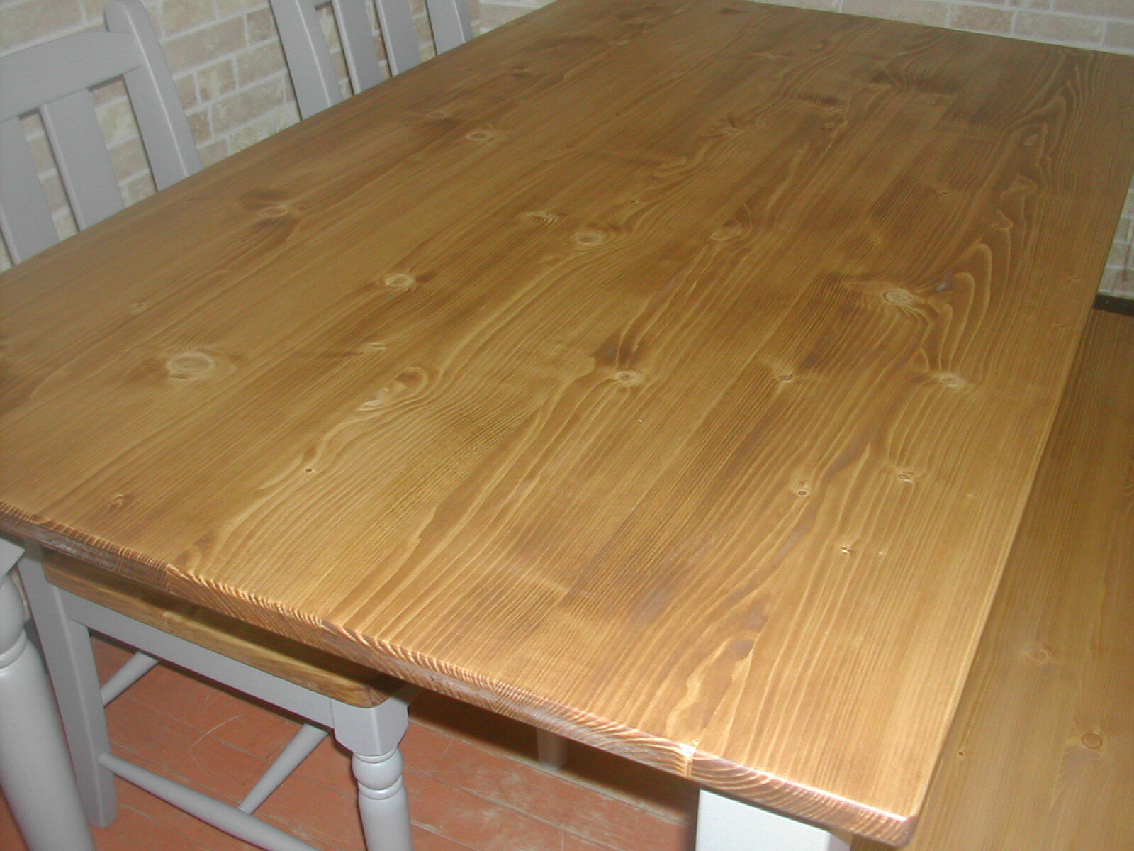 [送料無料!]フレンチカントリー調・ダイニング4点・食卓テーブルセット・ベンチ・4人用 [2]