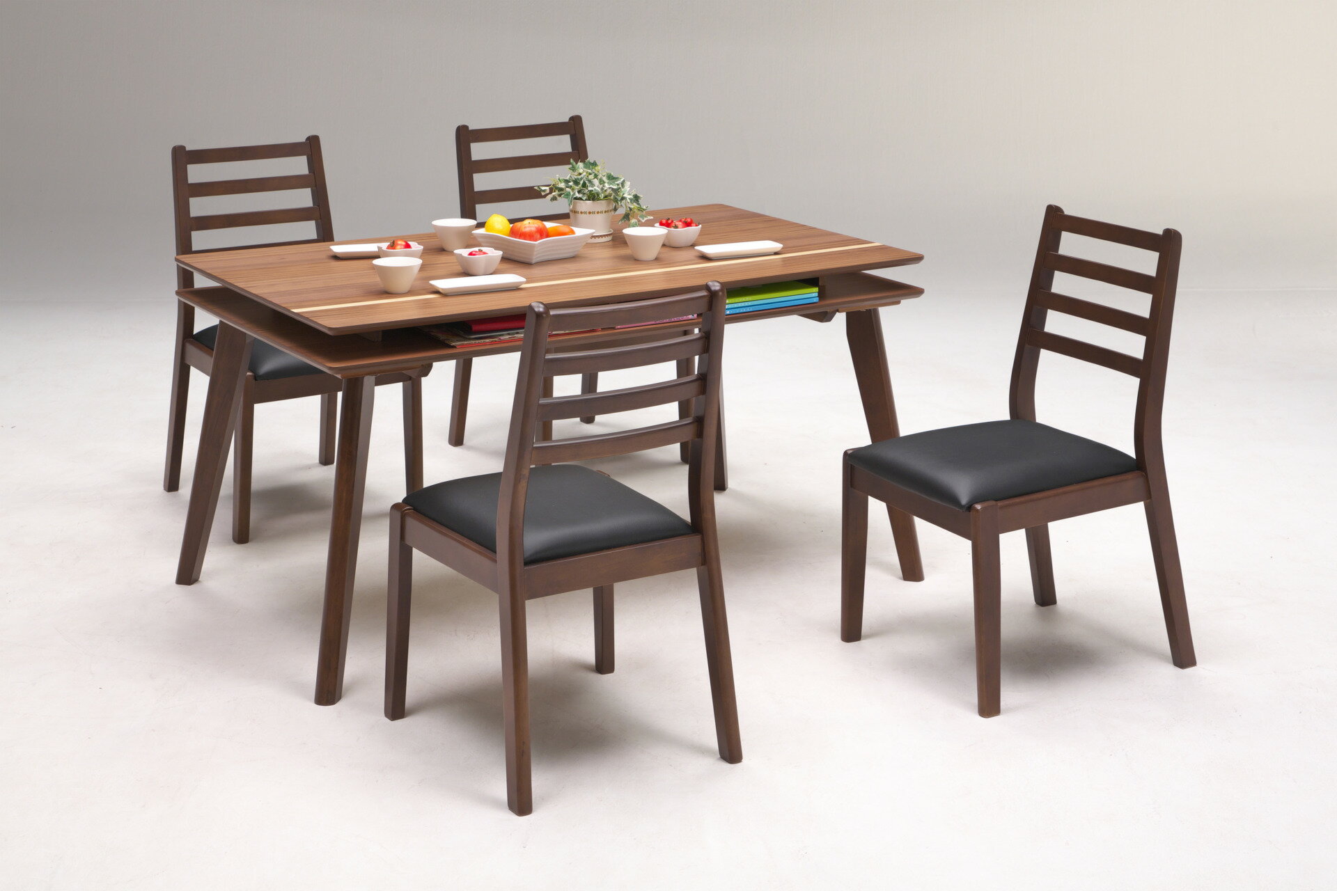 [送料無料！]ダイニング5点・食卓テーブルセット・モダン・机・4人用