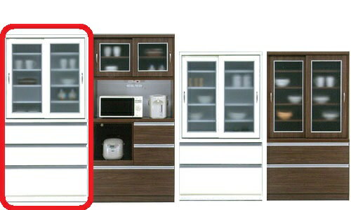 Rakuten - [送料無料！]キッチン収納・食器棚・ダイニングボード・ホワイト・国産品