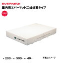 【法人限定】エバーマット 屋内用 抗菌タイプ 二折 幅200×長さ300×厚さ40cm エバニュー EVERNEW 側面メッシュ空気孔付 屋内用マット 陸上 体...